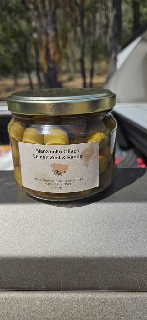 Lemon Zest and Fennel olives, 300g jar, Rocklee Grove